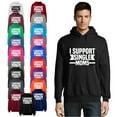 thumbnail image 1 of OXI Hoodie Sweatshirt - I Support Single Moms, Basic Casual Hoodie for Men's and Women Fleece Hoodie Long Sleeve - Royal Blue Large, 1 of 3