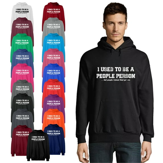 OXI Hoodie Sweatshirt - I Used To Be People Person, Basic Casual Hoodie for Men's and Women Fleece Hoodie Long Sleeve - Graphite Heather 3X-Large