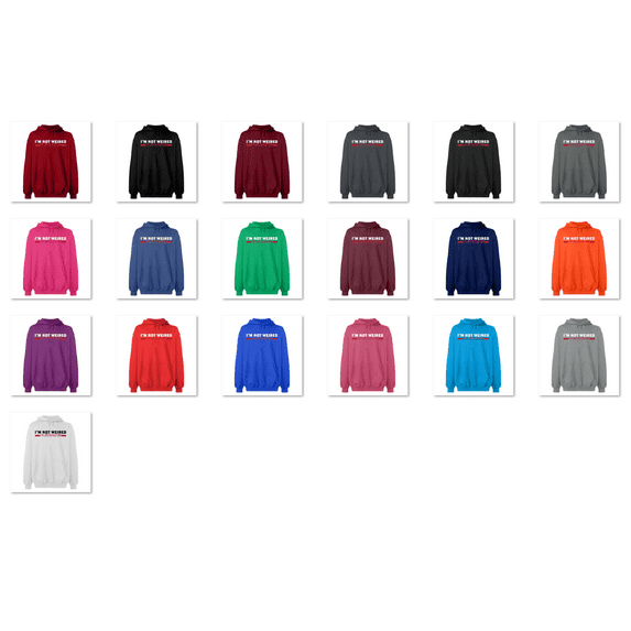 OXI Hoodie Sweatshirt - I'm Not Weired, Basic Casual Hoodie for Men's and Women Fleece Hoodie Long Sleeve - Antiquee Cherry X-Large