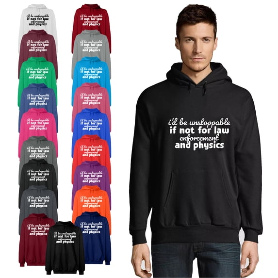 OXI Hoodie Sweatshirt - Law Enforcement And Physics, Basic Casual Hoodie for Men's and Women Fleece Hoodie Long Sleeve - Irish Green Large