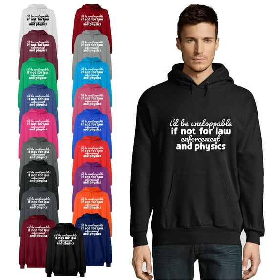 OXI Hoodie Sweatshirt - Law Enforcement And Physics, Basic Casual Hoodie for Men's and Women Fleece Hoodie Long Sleeve - Safety Pink 2X-Large