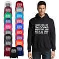 thumbnail image 1 of OXI Hoodie Sweatshirt - Look Like I'm Doing Nothing, Basic Casual Hoodie for Men's and Women Fleece Hoodie Long Sleeve - Royal Blue Large, 1 of 3