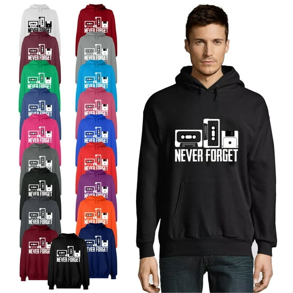 OXI Hoodie Sweatshirt - Never Forget, Basic Casual Hoodie for Men's and Women Fleece Hoodie Long Sleeve - Maroon 3X-Large