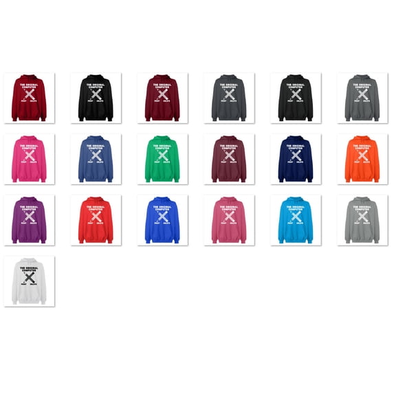 OXI Hoodie Sweatshirt - Original Computer Print, Basic Casual Hoodie for Men's and Women Fleece Hoodie Long Sleeve - Navy Blue 3X-Large