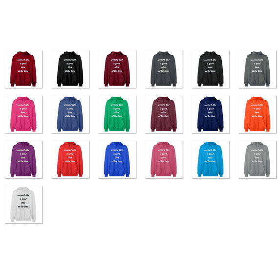 OXI Hoodie Sweatshirt - Seemed Like a Good Idea, Basic Casual Hoodie for Men's and Women Fleece Hoodie Long Sleeve - Cardinal Red 3X-Large