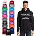 thumbnail image 1 of OXI Hoodie Sweatshirt - Sleep Well Middle Finger, Basic Casual Hoodie for Men's and Women Fleece Hoodie Long Sleeve - Maroon 3X-Large, 1 of 3