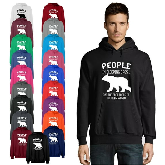 OXI Hoodie Sweatshirt - The Bear World, Basic Casual Hoodie for Men's and Women Fleece Hoodie Long Sleeve - Irish Green Large