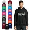 thumbnail image 1 of OXI Hoodie Sweatshirt - Welcome To The Dark Side, Basic Casual Hoodie for Men's and Women Fleece Hoodie Long Sleeve - Red X-Large, 1 of 3