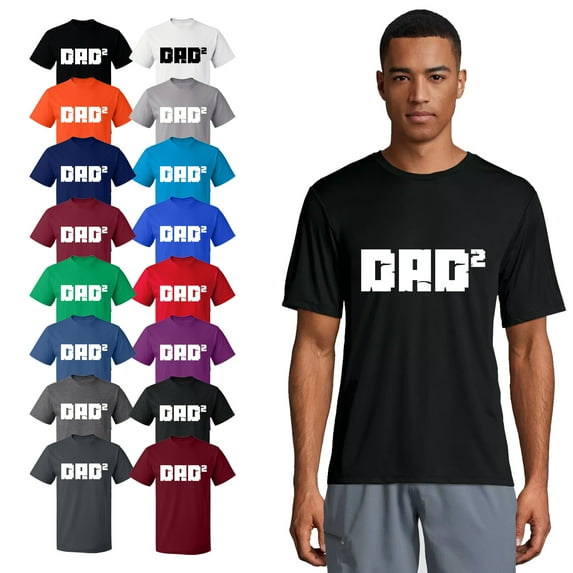 OXI T-Shirt - Dad Square, Basic Casual T-Shirt for Men's and Women Fleece T-Shirt Short Sleeve - Graphite Heather 2X-Large