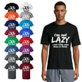 thumbnail image 1 of OXI T-Shirt - I Am Not Lazy, Basic Casual T-Shirt for Men's and Women Fleece T-Shirt Short Sleeve - Cardinal Red Medium, 1 of 3