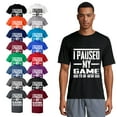 thumbnail image 1 of OXI T-Shirt - I Paused My Game, Basic Casual T-Shirt for Men's and Women Fleece T-Shirt Short Sleeve - Orange 2X-Large, 1 of 3