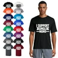 thumbnail image 1 of OXI T-Shirt - I Support Single Moms, Basic Casual T-Shirt for Men's and Women Fleece T-Shirt Short Sleeve - Sapphire 3X-Large, 1 of 3