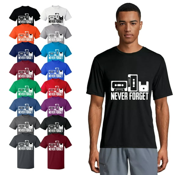 OXI T-Shirt - Never Forget, Basic Casual T-Shirt for Men's and Women Fleece T-Shirt Short Sleeve - Black 3X-Large