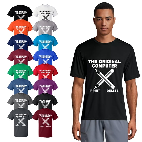 OXI T-Shirt - Original Computer Print, Basic Casual T-Shirt for Men's and Women Fleece T-Shirt Short Sleeve - Sport Grey 3X-Large