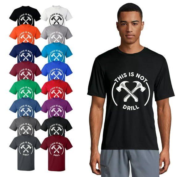 OXI T-Shirt - This is Not Drill, Basic Casual T-Shirt for Men's and Women Fleece T-Shirt Short Sleeve - Dark Heather Medium