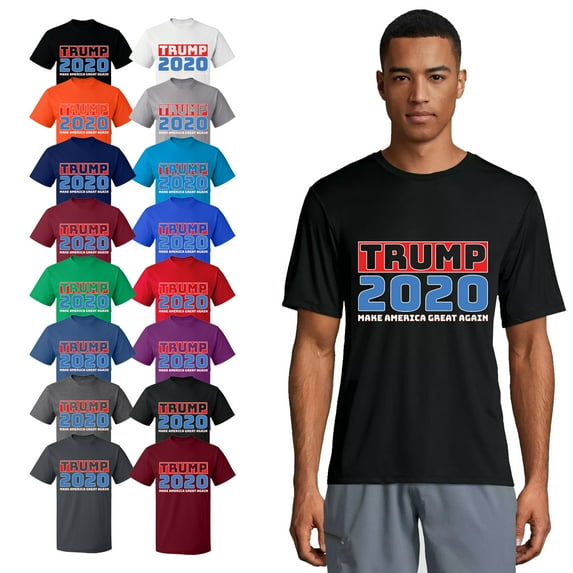 OXI T-Shirt - Trump 2020, Basic Casual T-Shirt for Men's and Women Fleece T-Shirt Short Sleeve - Maroon Medium