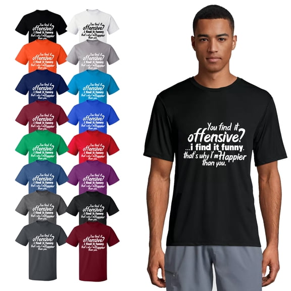 OXI T-Shirt - You Find It Offensive?, Basic Casual T-Shirt for Men's and Women Fleece T-Shirt Short Sleeve - Charcoal X-Large
