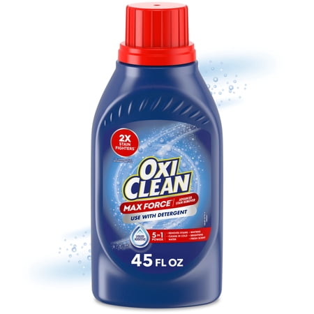 OxiClean Max Force Advanced Stain Remover Liquid, Gentle Color-Safe Stain Treater, 45 fl oz