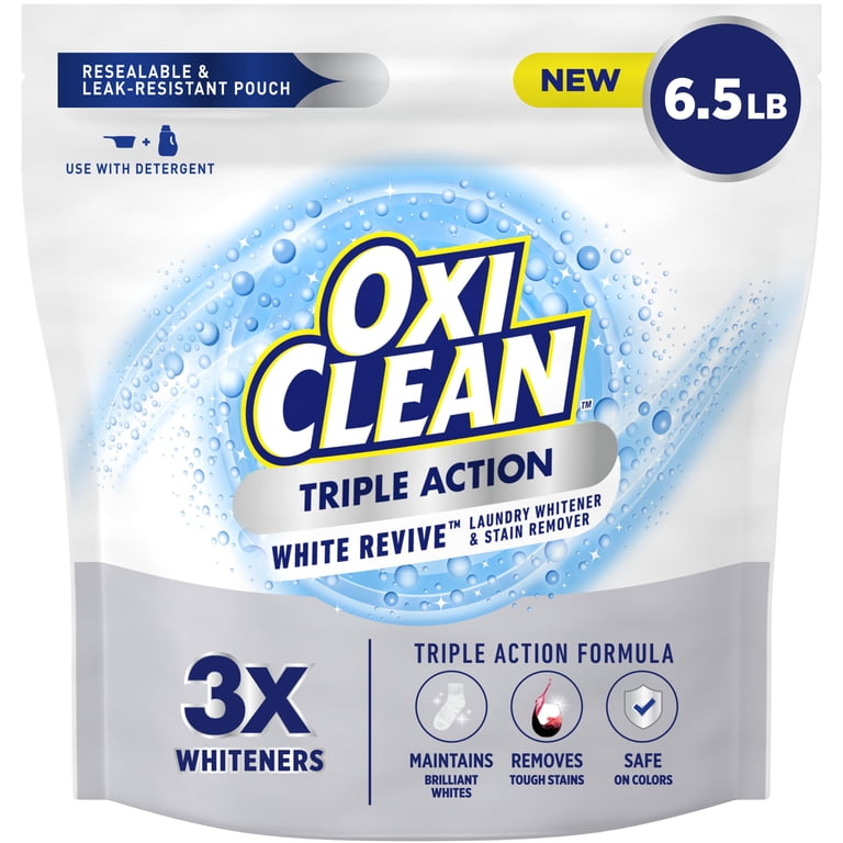 OxiClean, Triple Action White Revive Laundry Powder, 6.5 lbs