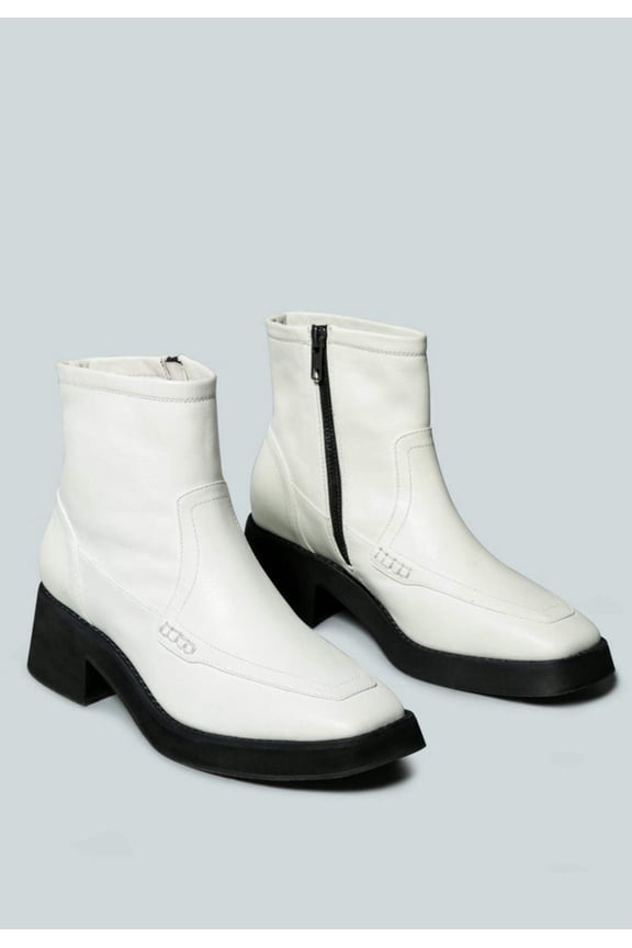 OXMAN Classic White Ankle Boot
