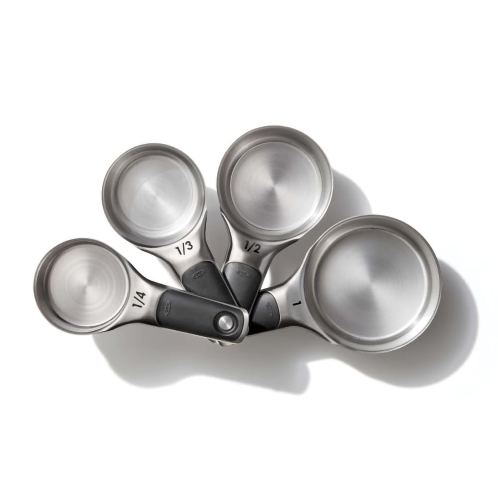 OXO Stainless Steel Magnetic Measuring Cup Set with Soft-Grip Handles