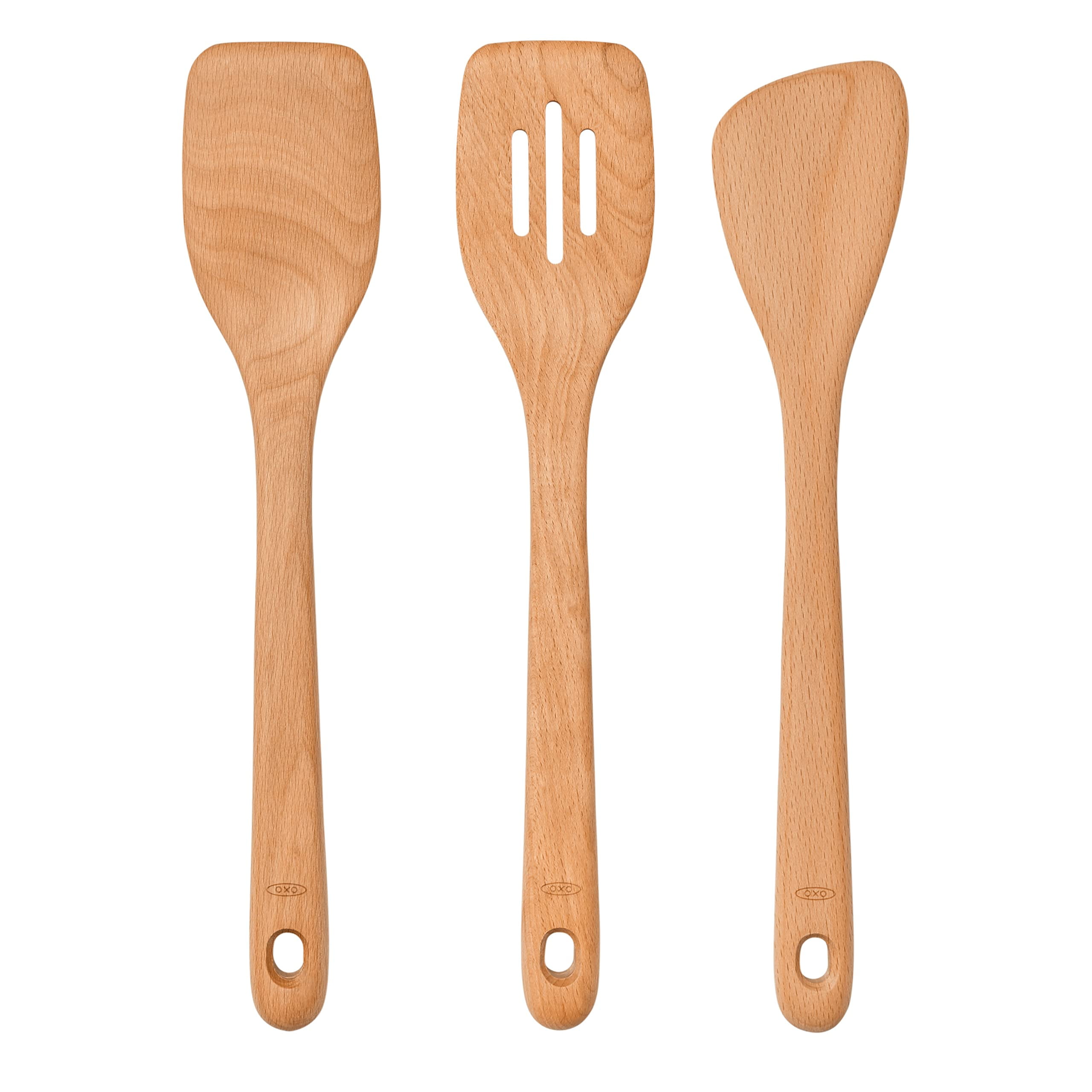 Nordic Natural Beechwood Kitchen Spoon Set of Three