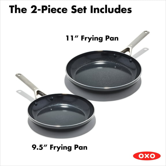 OXO 9.5in and 11in Agility Series Non-Stick Ceramic Frying Pan Set