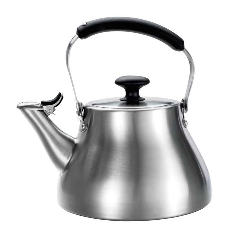 OXO Brew Classic Traditional Brushed Stainless Steel Tea Kettle Pot, Silver