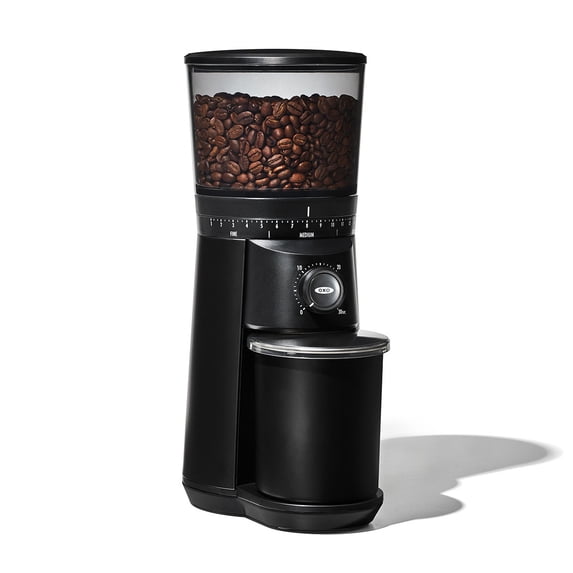 OXO Brew Conical Burr Coffee Grinder, Stainless Steel Burrs, Matte Black