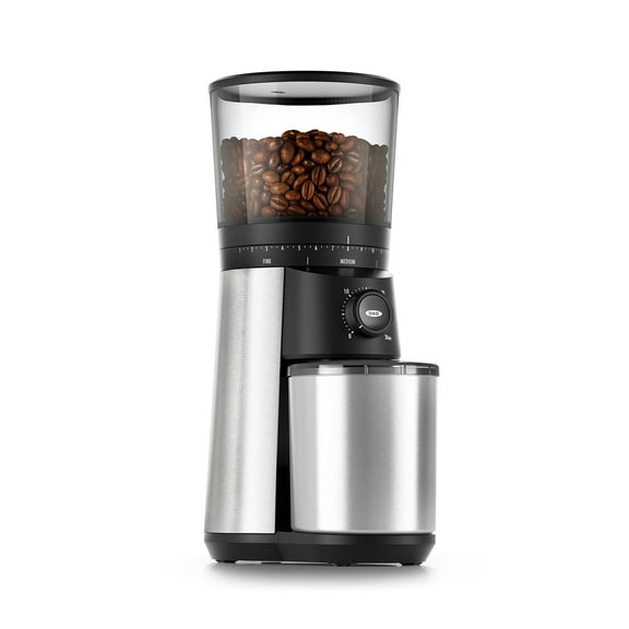 OXO Brew Conical Burr Coffee Grinder - Silver, Stainless Steel Burrs, One-Touch Automatic Smart Grind