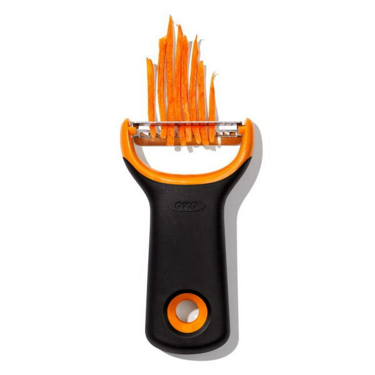 Stainless Steel Julienne Peeler with Ergonomic Grip Stainless Steel Julienne Peeler with Ergonomic Grip