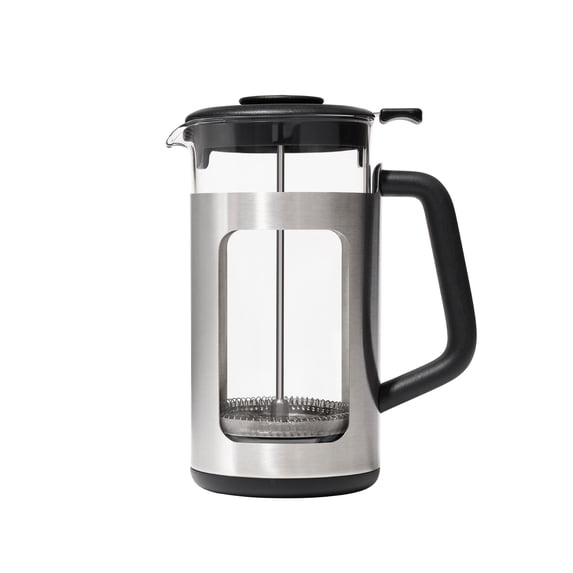 OXO Brew 8‑Cup French Press with Grounds Lifter, Borosilicate Glass Carafe