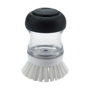 OXO Soap Dispensing Dish Brush, 15x10x5cm, Black/Clear/White