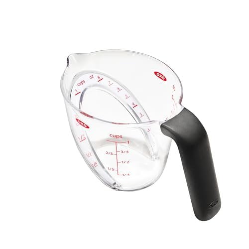 OXO Good Grips Measuring Cup - Angled, Soft Handle - 1 Cup, Clear, Single Piece