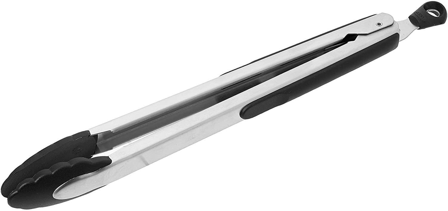 12-Inch Stainless Steel and Nylon Cooking Tongs