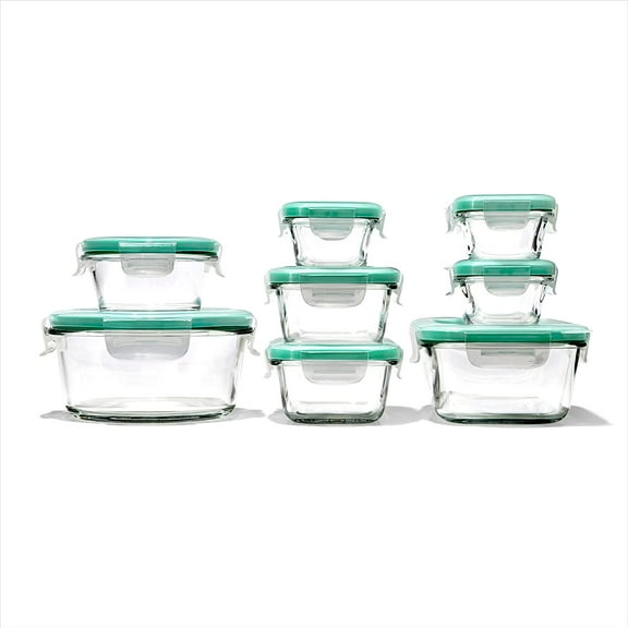 OXO Good Grips 16-Piece Glass Food Storage Container Set with SMART SEAL Technology for Airtight Freshness