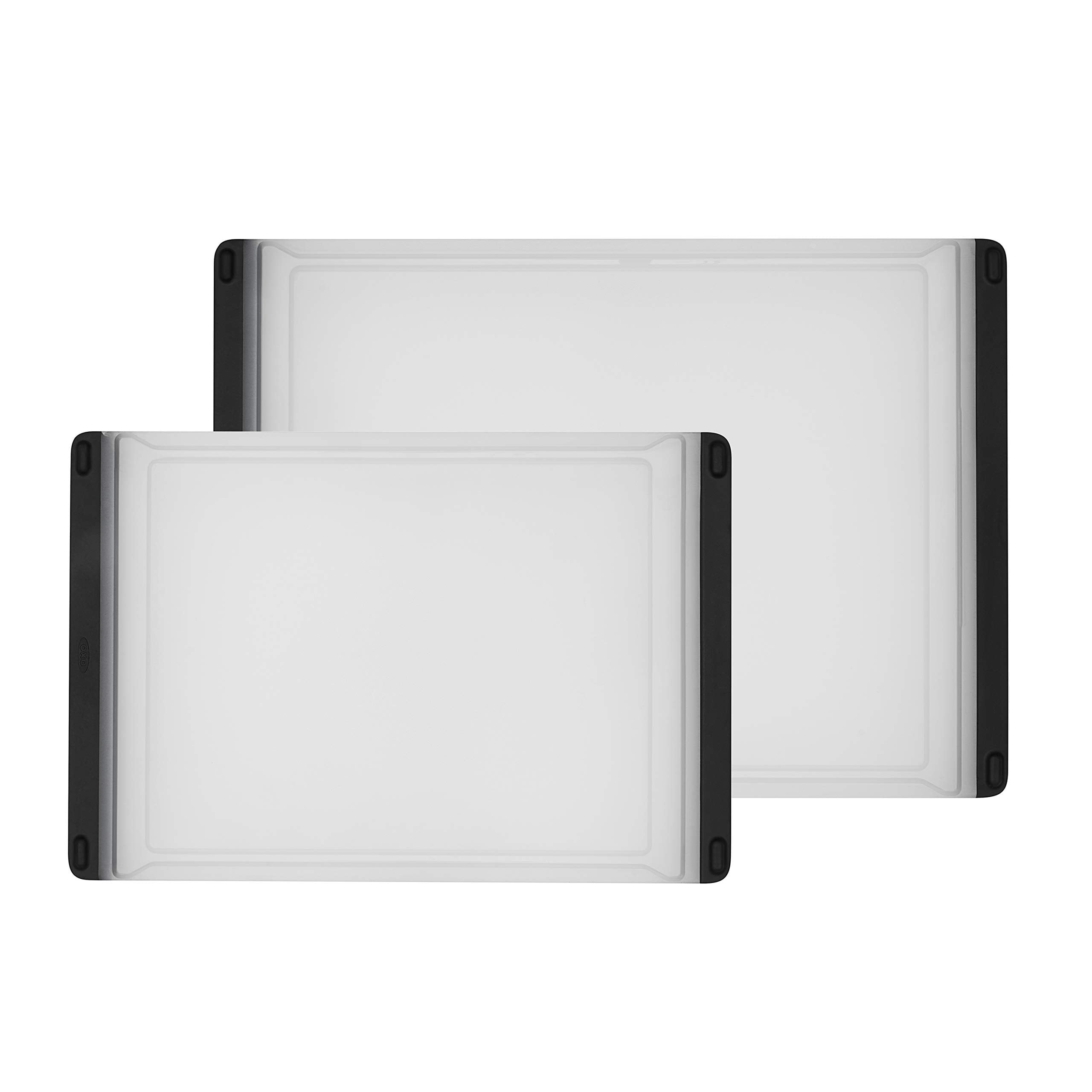 Clear Plastic Rectangular Cutting Board Set with Non-Slip Feet