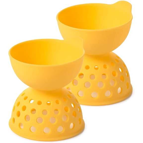 OXO Good Grips 2 Piece Silicone Egg Poaching Set, One Size, Yellow