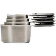 OXO Good Grips Measuring Cups - Stainless Steel, Magnetic Snaps - 4 Piece Set   Residential Use, Standard Application