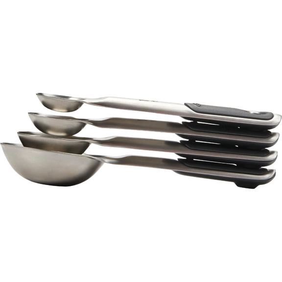 OXO Good Grips 4 Piece Stainless Steel Measuring Spoons with Magnetic Snaps