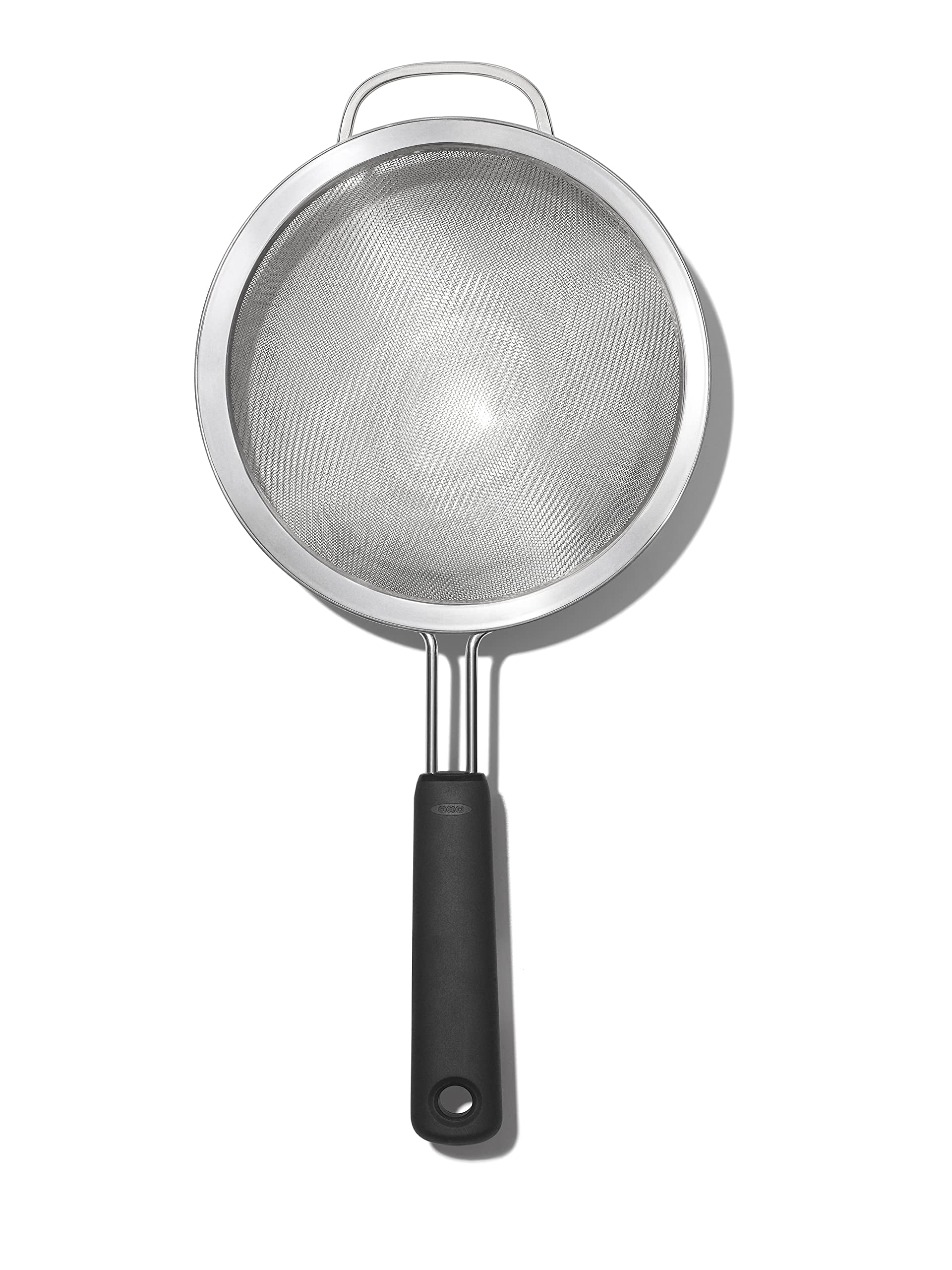 8-Inch Stainless Steel Fine Mesh Strainer with Black Handle