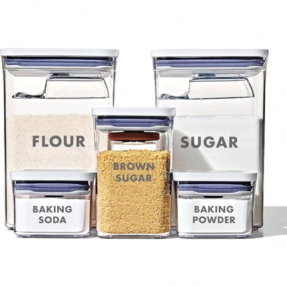 OXO Good Grips 8-Piece Prelabeled Baking POP Container Set