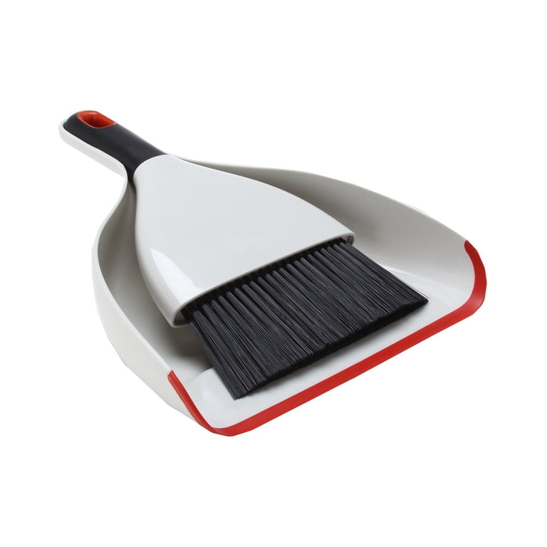 OXO, Dustpan and Brush, White cleaning set with soft handles