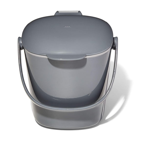 OXO Good Grips Easy-Clean Compost Bin - Charcoal - 0.75 Gal/2.83 L