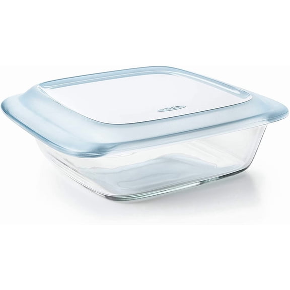 OXO Good Grips Freezer-to-Oven Safe 2 Qt Glass Baking Dish with Lid, 8 x