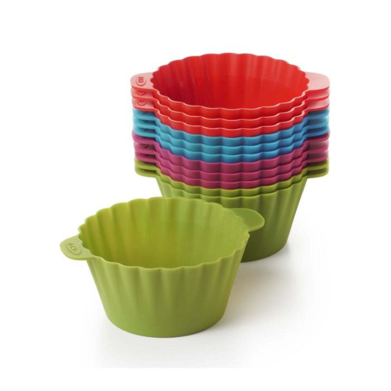 OXO Good Grips Silicone Baking Cups, Pack of 12, Reusable, BPA-Free, Dishwasher Safe , Non-Stick, Food Grade, Cupcake Cups, Muffin Cups, Cupcake Liners, Muffin Liners