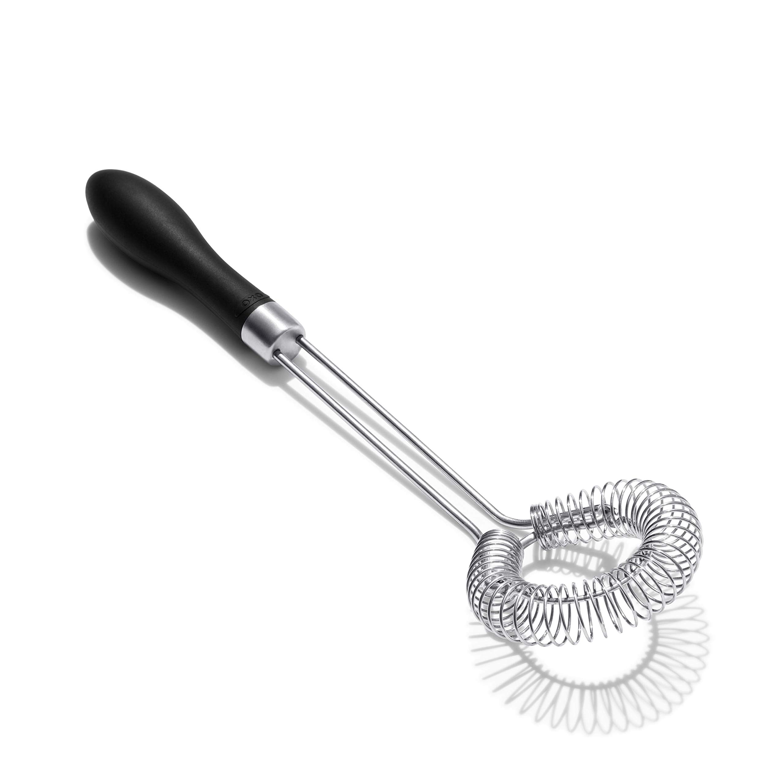 Stainless Steel Flat Sauce and Gravy Whisk with No-Slip Grip