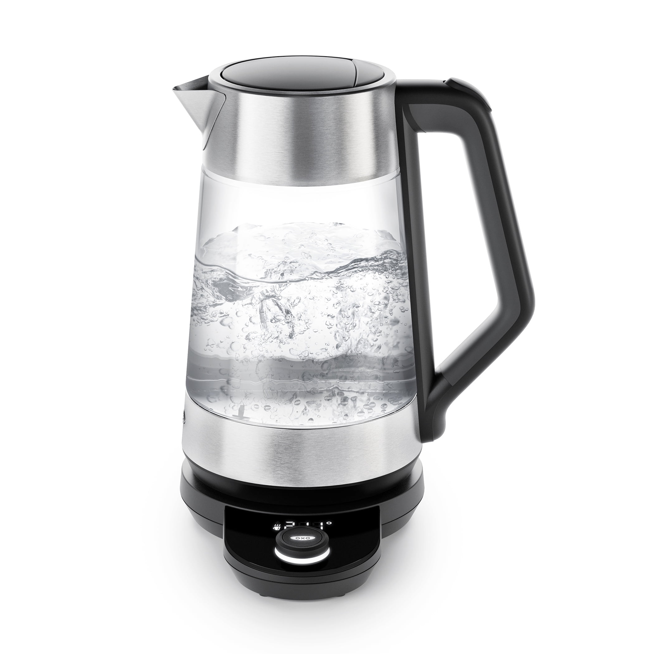 OXO Brew 1500 W 1.7 L Electric Kettle Clear with Temperature Control, Automatic Shut-Off, Water Level Indicator, Detachable Base