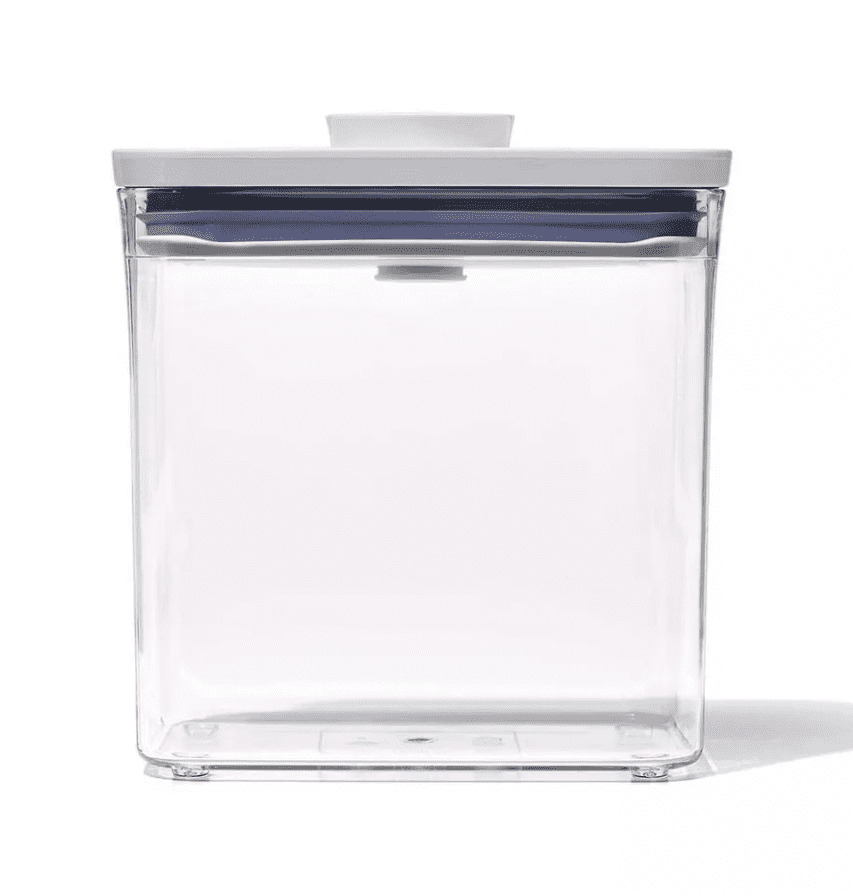OXO POP 1.7qt Plastic Rectangle Tall Airtight Food Storage Container Clear: Dishwasher-Safe Pantry Organizer