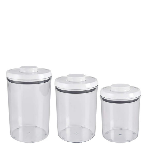 OXO Plastic Airtight Food Storage Canister, Set of 3